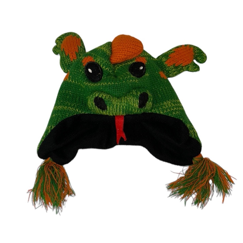 Dinosaur Adventure Kids Hat - Green and Orange